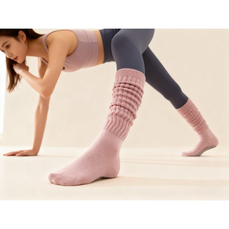 Winter Yoga Clothing - النساء القطن عدم الانزلاق جوارب بيلاتيه