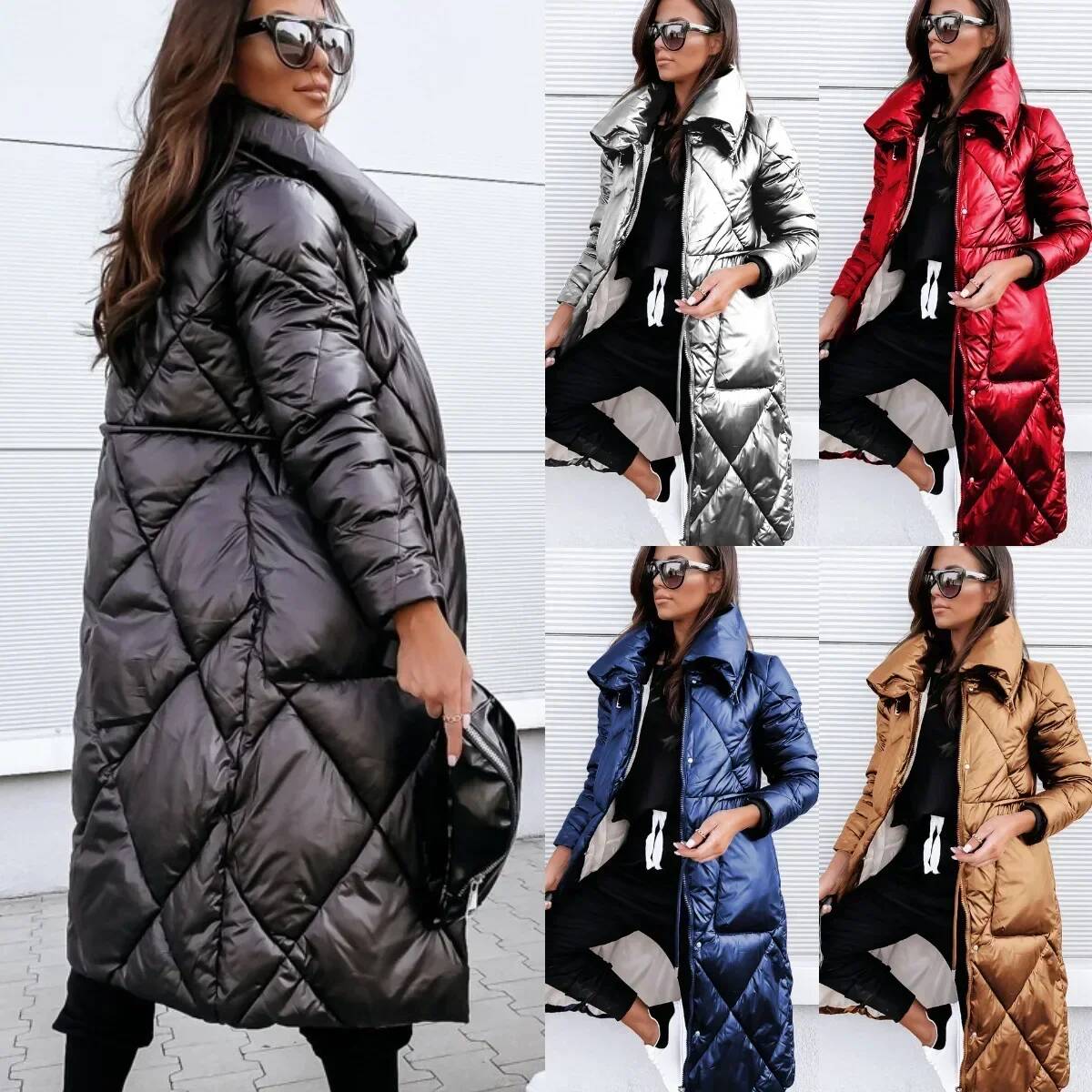 Winter Clothing Taiwan - جديد طية صدر السترة الملابس النسائية