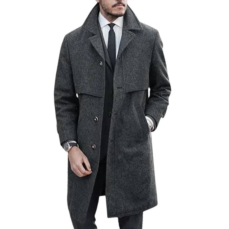 Winter Clothing Taiwan - معطف رجالي بياقة للمكتب والشارع، بدلة