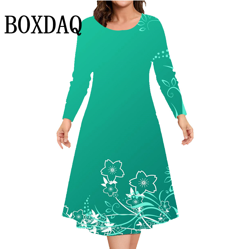 الخريف الشتاء فستان بكم طويل ا - مراجعة Winter Clothing For Plus Size Women وسعره