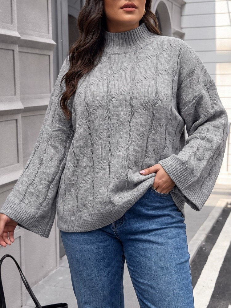 بلوزة نسائية محبوكة كاجوال للش - مراجعة Winter Clothing For Plus Size Women وسعره