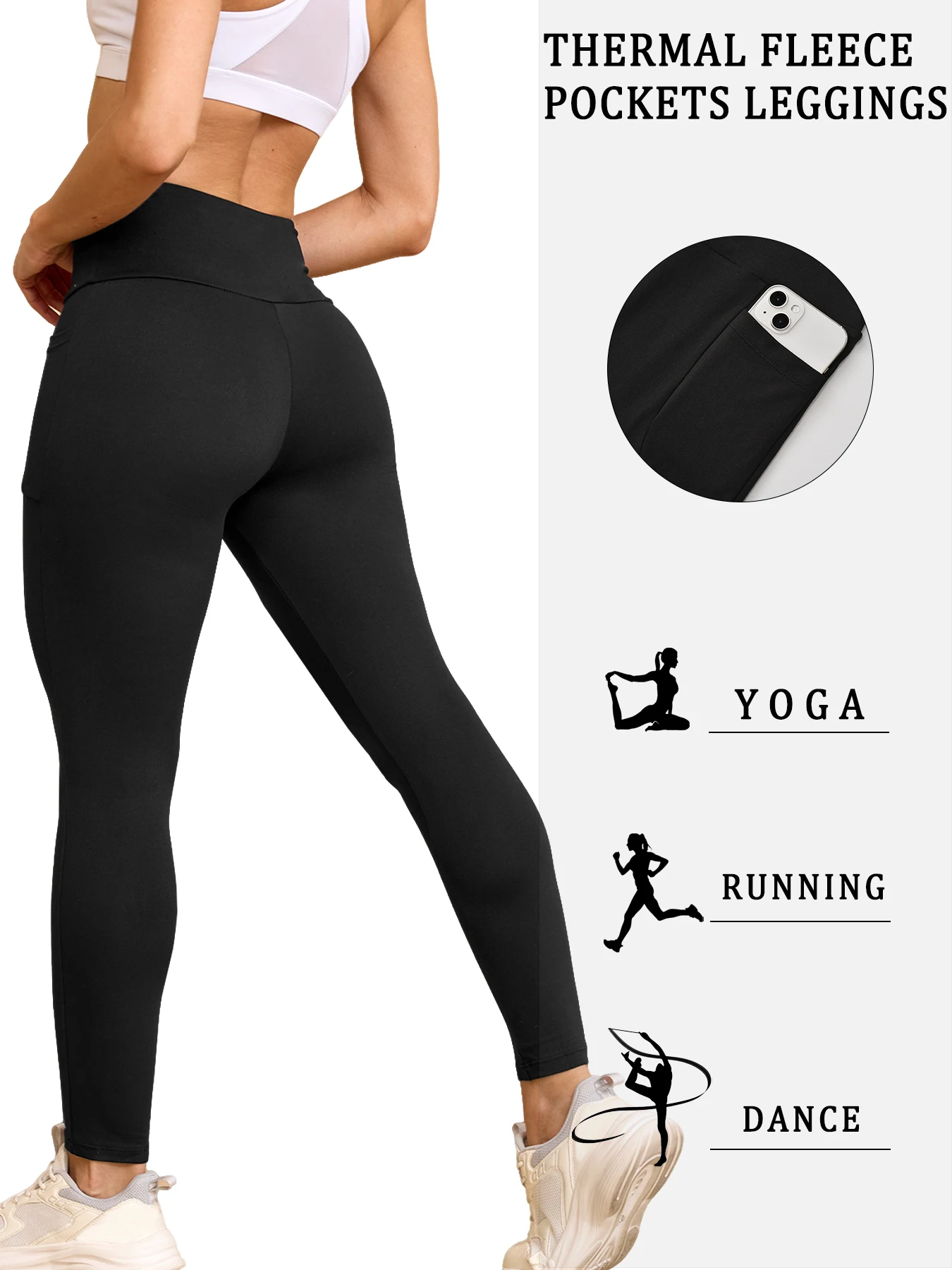 بنطلون نسائي حراري مبطن بالصوف - مراجعة Winter Yoga Clothing وسعره