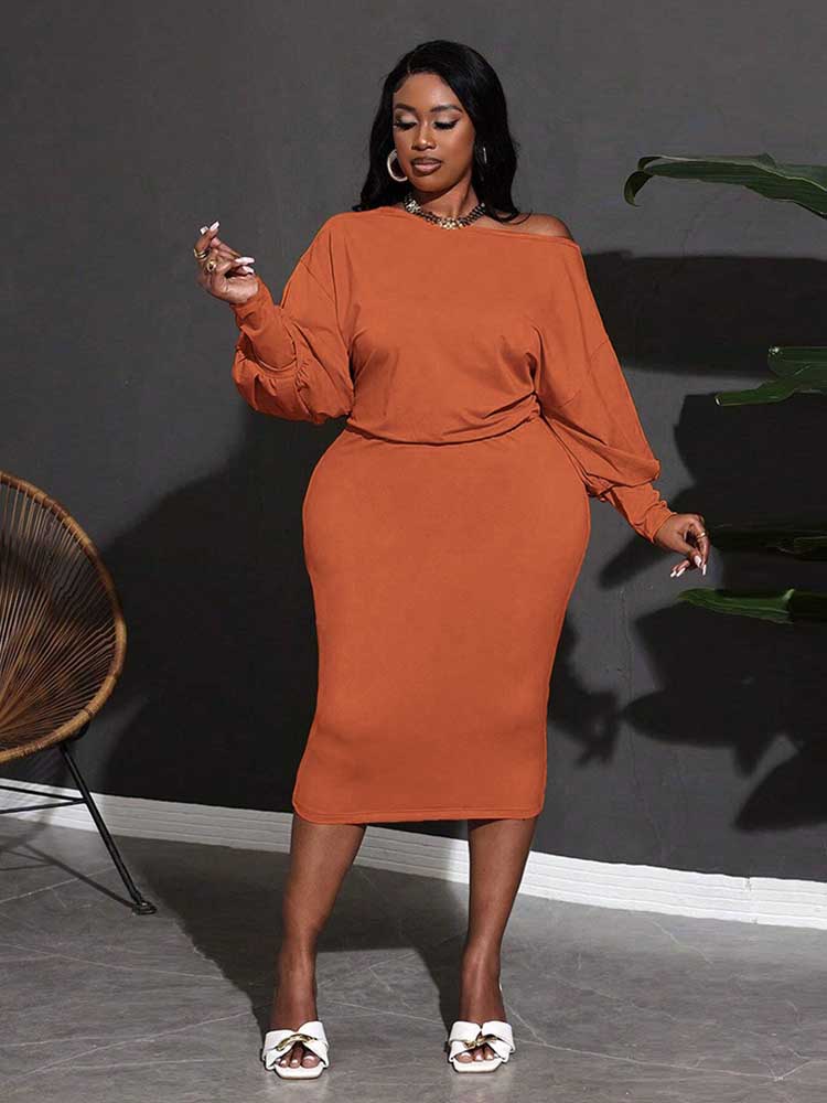 فستان نسائي برتقالي للخروج ، ف - مراجعة Winter Clothing For Plus Size Women وسعره