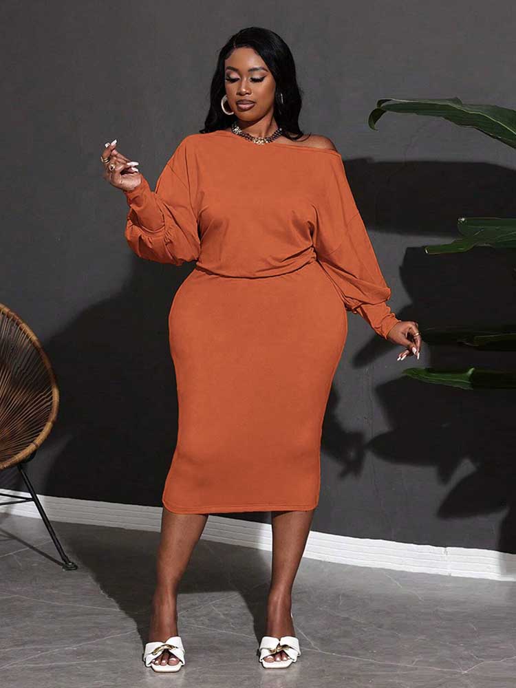 فستان نسائي برتقالي للخروج ، ف - مراجعة Winter Clothing For Plus Size Women وسعره