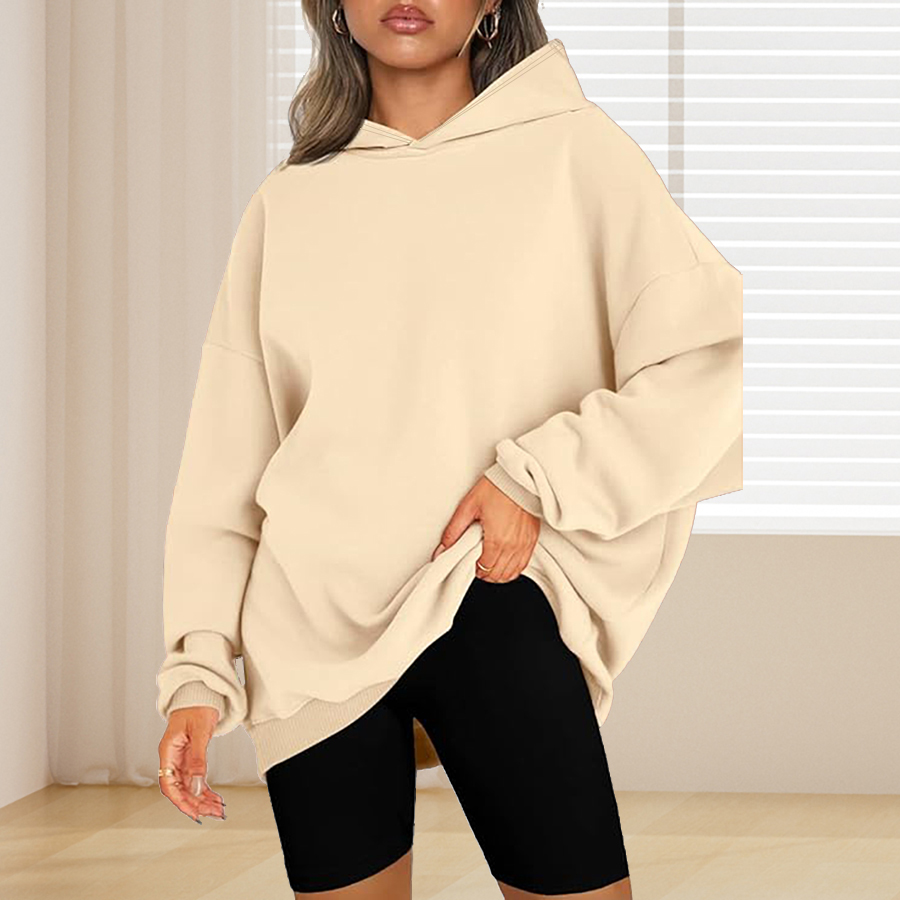 هوديي أساسي بلون سادة مقاس كبي - مراجعة Winter Clothing For Plus Size Women وسعره