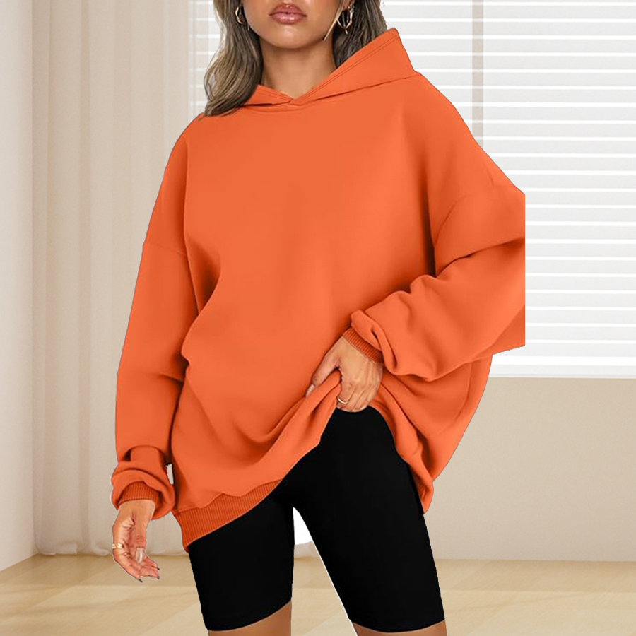 هوديي أساسي بلون سادة مقاس كبي - مراجعة Winter Clothing For Plus Size Women وسعره
