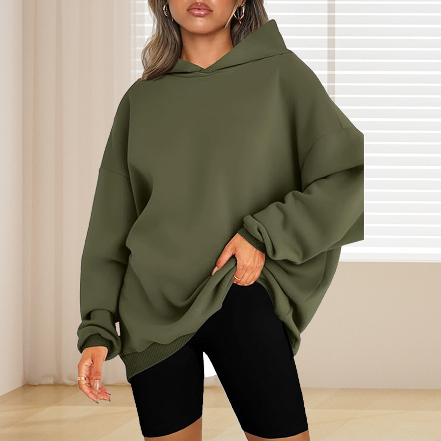هوديي أساسي بلون سادة مقاس كبي - مراجعة Winter Clothing For Plus Size Women وسعره