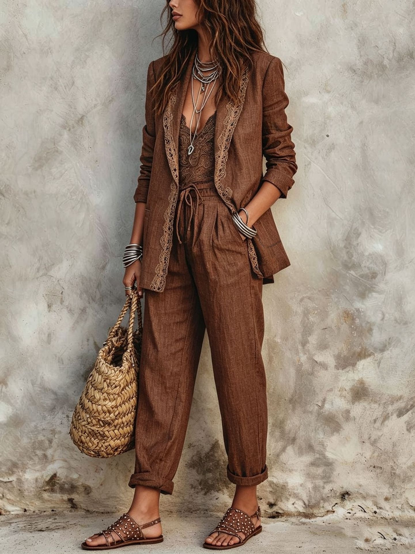طقم بليزر كاجوال من قطعتين للن - مراجعة Winter Clothing For وسعره