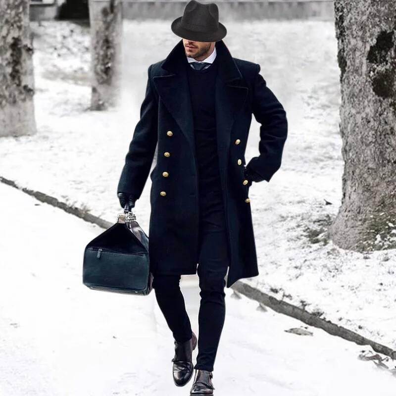 معطف رجالي طويل جديد للشتاء مق - مراجعة Winter Clothing Taiwan وسعره
