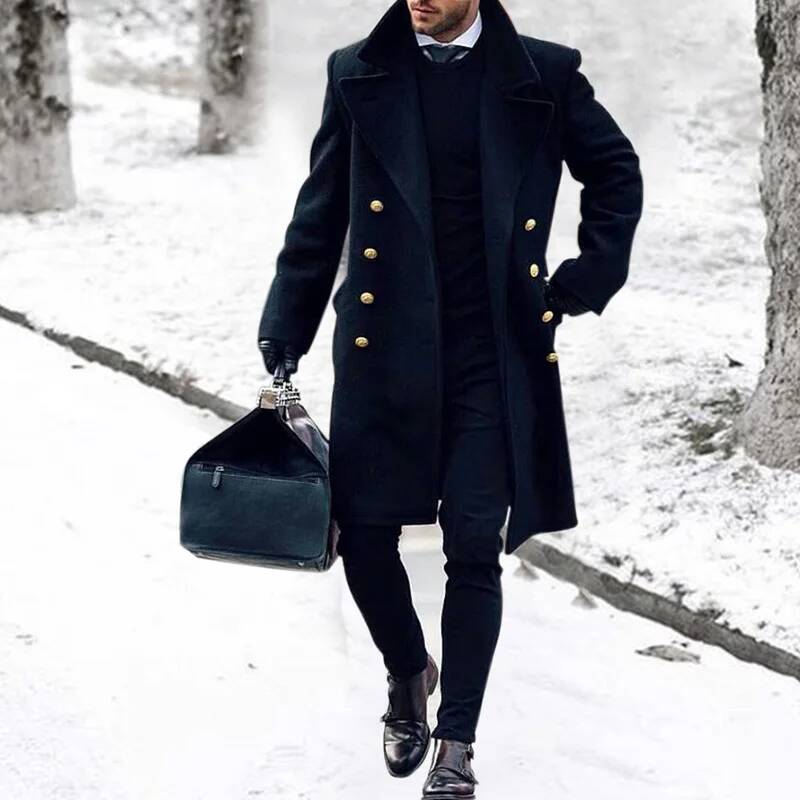 معطف رجالي طويل جديد للشتاء مق - مراجعة Winter Clothing Taiwan وسعره