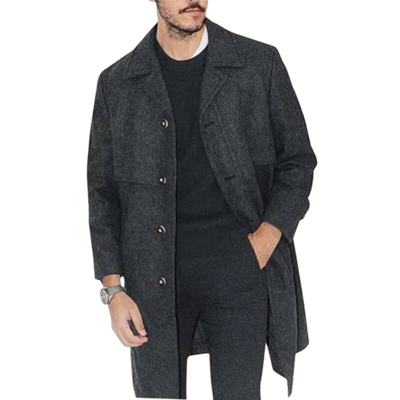 معطف رجالي بياقة للمكتب والشار - مراجعة Winter Clothing Taiwan وسعره